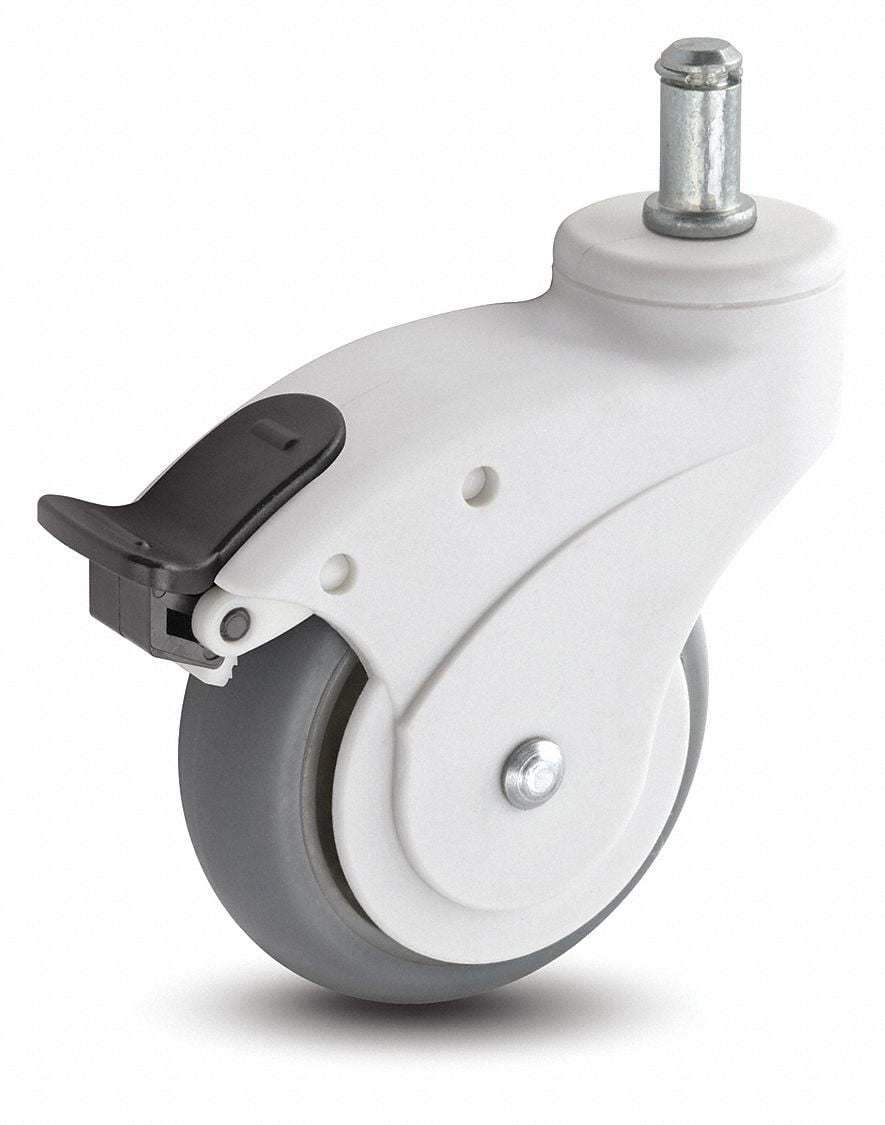 210 lb Load Rating-Each 3 in Wheel Dia General Purpose Threaded Stem Caster 