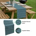 thumbnail image 5 of Geometric Table Runner - 36 Inch Long, Kitchen Dining Table Runner Dresser Scarves, Modern Abstract Lines Texture Teal Farmhouse Decor for Coffee Tables Wedding Party Banquet, 5 of 8