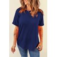 thumbnail image 5 of Women's Classic Blue Crew Neck Tee - Soft and Breathable, 5 of 12