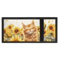 thumbnail image 4 of Chririnla Children's Wallet Sunflower Cat Print Compact Trifold Card Wallet for Outdoor, Polyester Foldable Kids Trifold Wallet, 4 of 6