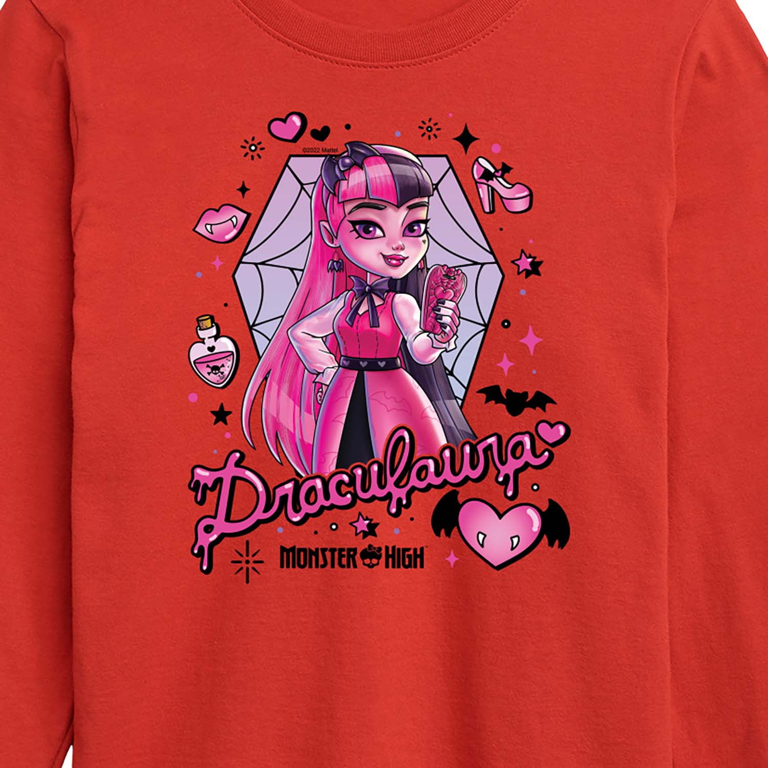 Monster High - Draculara - Toddler And Youth Long Sleeve Graphic T-Shirt