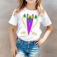 thumbnail image 2 of HNMKIU Chemise Décontractée Imprimée à Col Rond Manches Courtes pour Filles Tendance pour l'Été Tee-Shirt à la Mode pour un Usage Quotidien Haut Polyvalent pour Tenue Décontractée Élégante pour Filles, 2 of 5