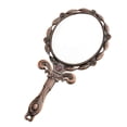 thumbnail image 2 of Vintage Antique Handheld Foldable Cosmetic Makeup Compact Mirror Stand Makeup Mirror Hand Mirror Mini, 2 of 7