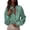 Green, variant on Women'S Tops, Tees & Blouses Gsakboxl Women's French Style Plaid V Neck Button Down Blouse Long Sleeve Shirt With Ruffle Trim Womens Tops