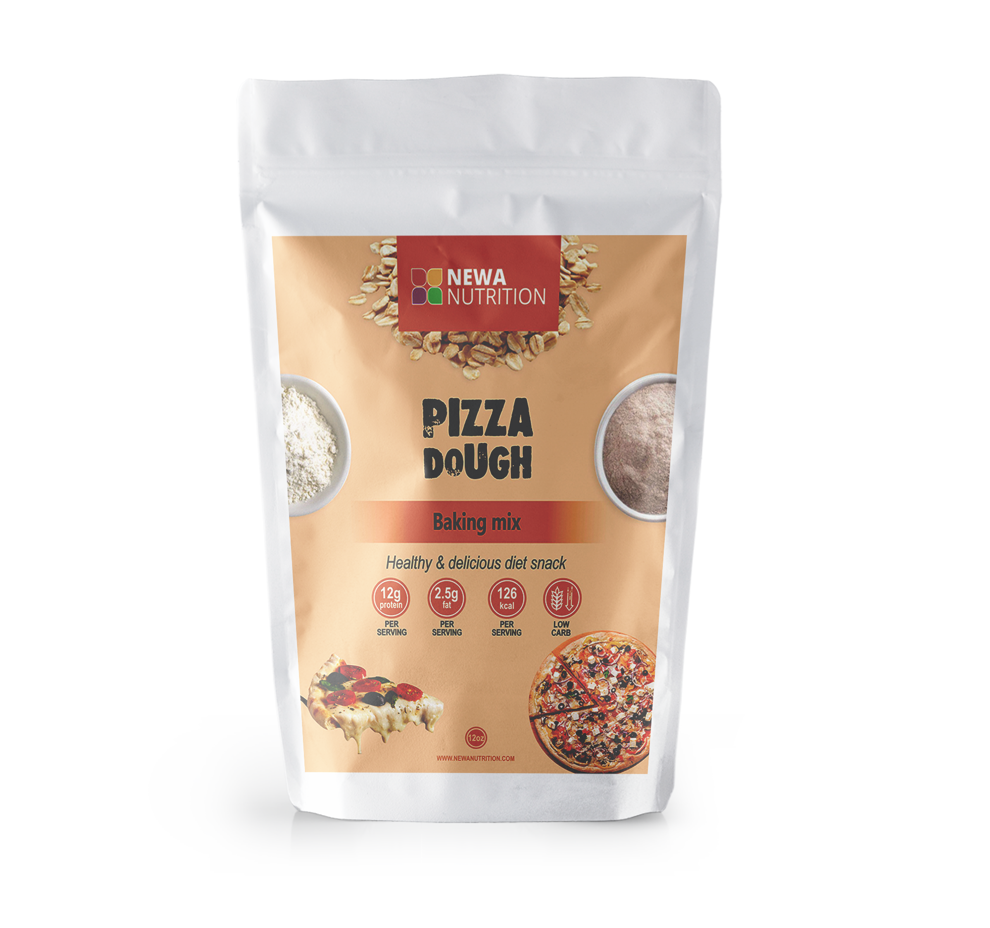 Pizza Dough Mix, Pizza Crust Mix, Low Carb, No Sugar Added, All Natural