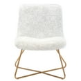 thumbnail image 6 of Duhome Cozy Slipper Papasan Accent Chair Plush Fur with Gold Metal Legs for Living Room Bedroom White 1 Pcs, 6 of 8