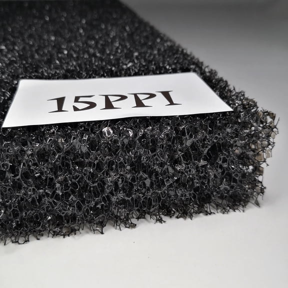 Aquarium Biochemical Filter Sponge, Black Pond Fish Tank Filter Foam, 15/25/35/50PPI Aquarium Filter Media Accessories