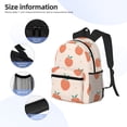thumbnail image 3 of Yield Orange Peach Print Backpack for Women Men, Lightweight Casual Travel Daypack, Classic Basic College Backpack, Middle School Bag, 3 of 5