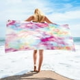 thumbnail image 2 of RyanK Beach Towel Microfiber Beach Towel Super Lightweight Colorful Bath Towel Sandproof Beach Blanket Multi-Purpose Towel For Travel Swimming Pool 30x60 Inch, 2 of 4