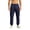 Navy, variant on Men's Fleece Multi Pocket Sweatpants Loose Fit Cuffed Ankle Casual Joggers with Drawstring Elastic Waist Solid Color Lounge Trousers for Winter