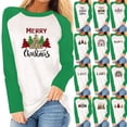 thumbnail image 7 of asdoklhq Christmas Clearance Clothing Under $5.00,Women's Christmas Shirt Holiday Season- Gift for Lover Long Sleeve T-shirt Ladies Fit Color Matching Stitching T-shirt, 7 of 7