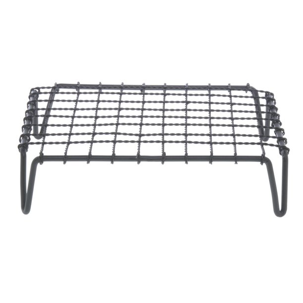 Display Riser with Grates Rectangular Black Powder Coated Iron 12"L x