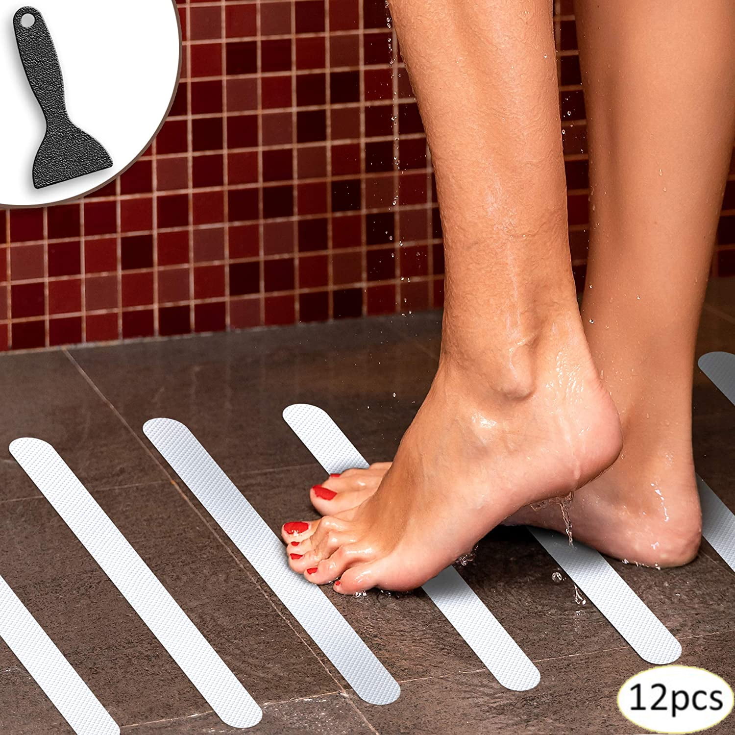 Non-Slip Safety Bathtub Spa Shower Floor Mat  Anti-Skid Firm Suction Cups Base 