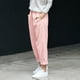 thumbnail image 2 of Pantalones de imitación de algodón y lino para mujer: pantalones holgados y finos de largo 9/10, poliéster, ropa informal de verano, 2 of 4