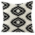 thumbnail image 2 of Taicans Decorative Linen Soild Throw Pillow Covers 18 x 18 Inch,Black and White Pillow Covers,Decorative Square Throw Pillows for Home Living Room Bedroom Bed C, 2 of 2