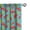 Aqua Dark Coral and Green, variant on Ambesonne Ethnic Curtains, Tribal Triangle Diamond Line, Pair of 28"x95", Purpleblue and Dark Indigo