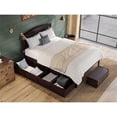 thumbnail image 1 of Warren Lit Plateforme en Bois Massif avec Tiroirs de Rangement Ensemble de 2 Grand Espresso, 1 of 16