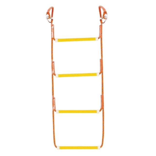 Lipstore Marine Rope Ladder Stable Non Slip Steps for Kayaking Pontoon Boats Sailboat 4 Steps 110x35cm