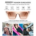 thumbnail image 3 of FEISEDY Vintage Square Cat Eye Sunglasses Women Trendy Cateye Sunglasses B2473, 3 of 8