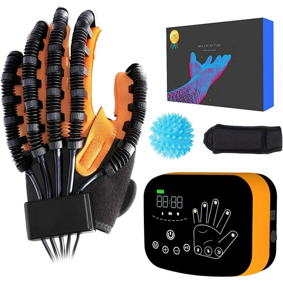 Guantes de Robot de rehabilitación eléctrica Ortesis Accidente Cerebrovascular Guantes de Entrenamiento Auxiliar de Rehabilitación Recuperación De La Función De La Mano YIOCHOS Guantes de Robot de rehabilitación Mano izquierda -- S