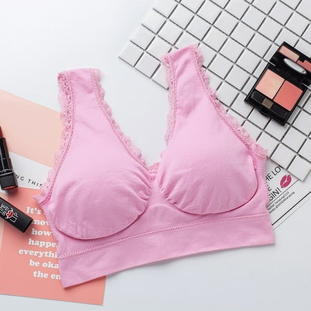 

HHei_K Bras For Women Women s Sports Bra Thin Lace Gathering Shockproof Sleeping Bra