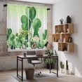thumbnail image 5 of St. Patrick's Day Kitchen Curtains 63 Inch Length, Green Shamrock Gnomes Watering Can Plants Tiers Curtains for Living Room Berdoom, Light Filtering Drapes Window Treatment 2 Panels 42"Wx63"L, 5 of 8