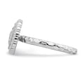 thumbnail image 3 of Sterling Silver Rhodium-Plated Oval Ring, 3 of 8