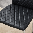 thumbnail image 6 of JUFU Set of 6 Black Faux Leather And Chrome Dining Chairs, Modern for Dining Room, 6 of 8