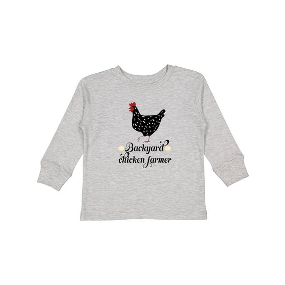 Inktastic Backyard Chicken Farmer Ancona Hen Girls Long Sleeve Toddler T-Shirt