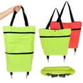 thumbnail image 2 of Heavy Duty Stair Climber Cart with Foldable Chair Adjustable Elastic Rope Bigger Waterproof Shopping Bag  Colorful Ripples, 2 of 7