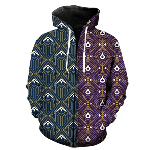 Abstract Pattern Men's Zipper Hoodie Cool 2024 Hot Sale Oversized 3D Printed Sweatshirts Funny Fashion Spring With Hood Jackets