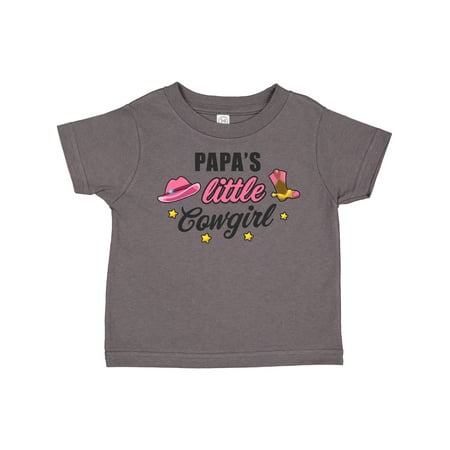 

Inktastic Papas Little Cowgirl with Cowgirl Hat and Boots Gift Toddler Toddler Girl T-Shirt