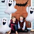 thumbnail image 3 of White Ghost Balloons Halloween Foil Balloons for Ghost Themed Party Decoration Supplies Halloween Birthday Decoration Decor Ballons Arch Kits Party Balloon Set 3pcs, 3 of 4