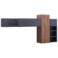 thumbnail image 1 of Modway Scope Mid-Century Modern Wall Mounted Shelves, Walnut, 1 of 3