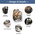 thumbnail image 5 of Iauyy Clear Backpack Heavy Duty PVC Transparent Backpack for College Workplace, Mechanical T-rex, 5 of 8