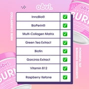 Obvi Collagenic Burn for Weight Loss, Collagen Peptides Infused Thermogenic Burner, 120 Capsules