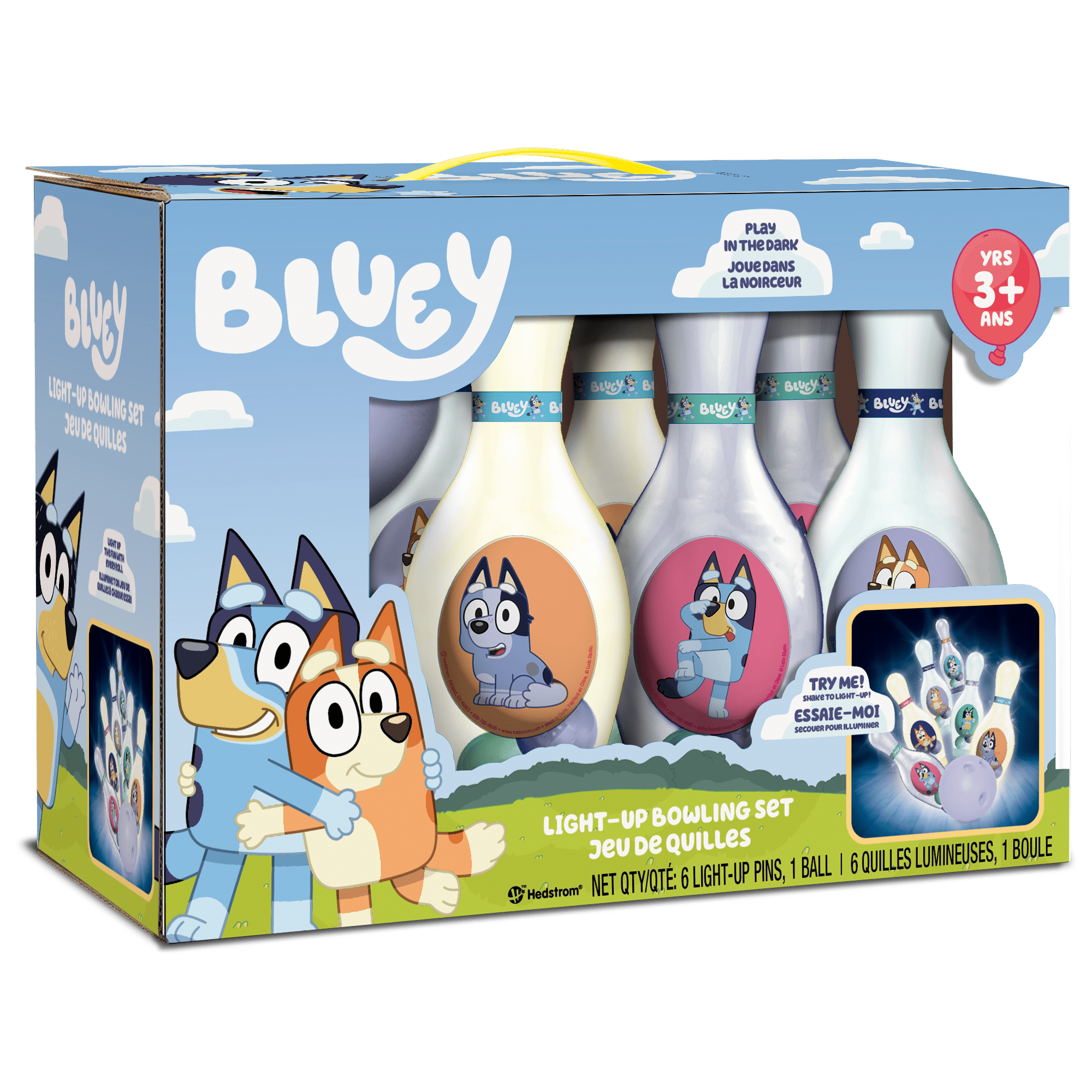 Hedstrom Kids Light Up Bowling Set, Bluey