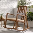thumbnail image 2 of NUNA ROCKING CHAIR WITH CUSHION 5CM Chair Provides Simple Yet Outstanding Design And Comfort For All To Enjoy,Brown, 2 of 9
