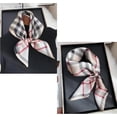 thumbnail image 3 of CAILDANL 100% Real Mulberry Silk Women Small Square Neck Scarfs 21" Lightweight Headscarf Printed Neckerchief Gift Packed, 3 of 6