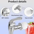thumbnail image 2 of 2 Pcs Robinet de Distributeur de Boissons, Robinet de Remplacement pour Distributeur d'Eau Adapté aux Boissons Froides et Chaudes Café Jus de Fruits (Argent), 2 of 5