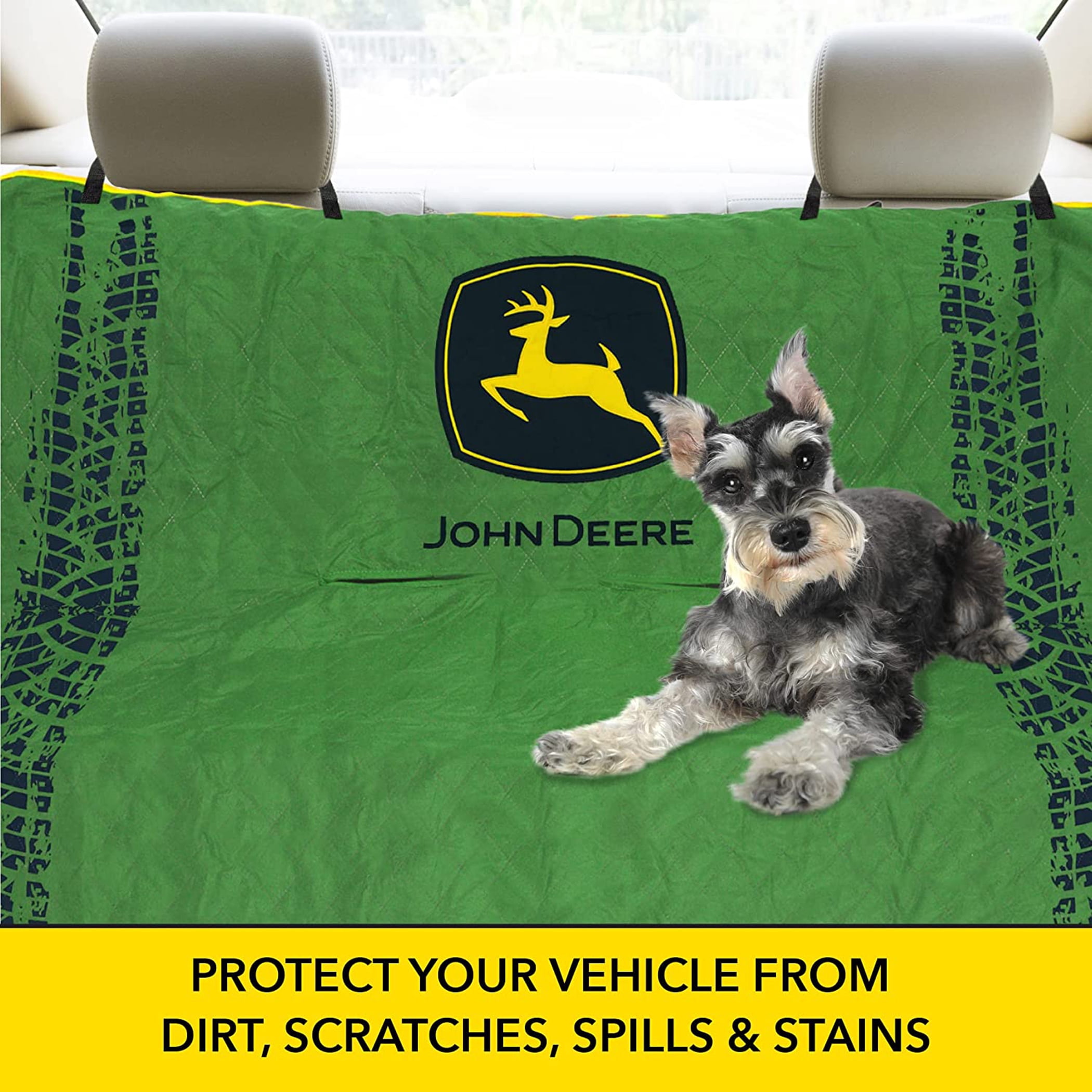 Pets First JOHN DEERE PET CAR SEAT COVER for Dogs & Cats. Licensed SEAT PROTECTOR