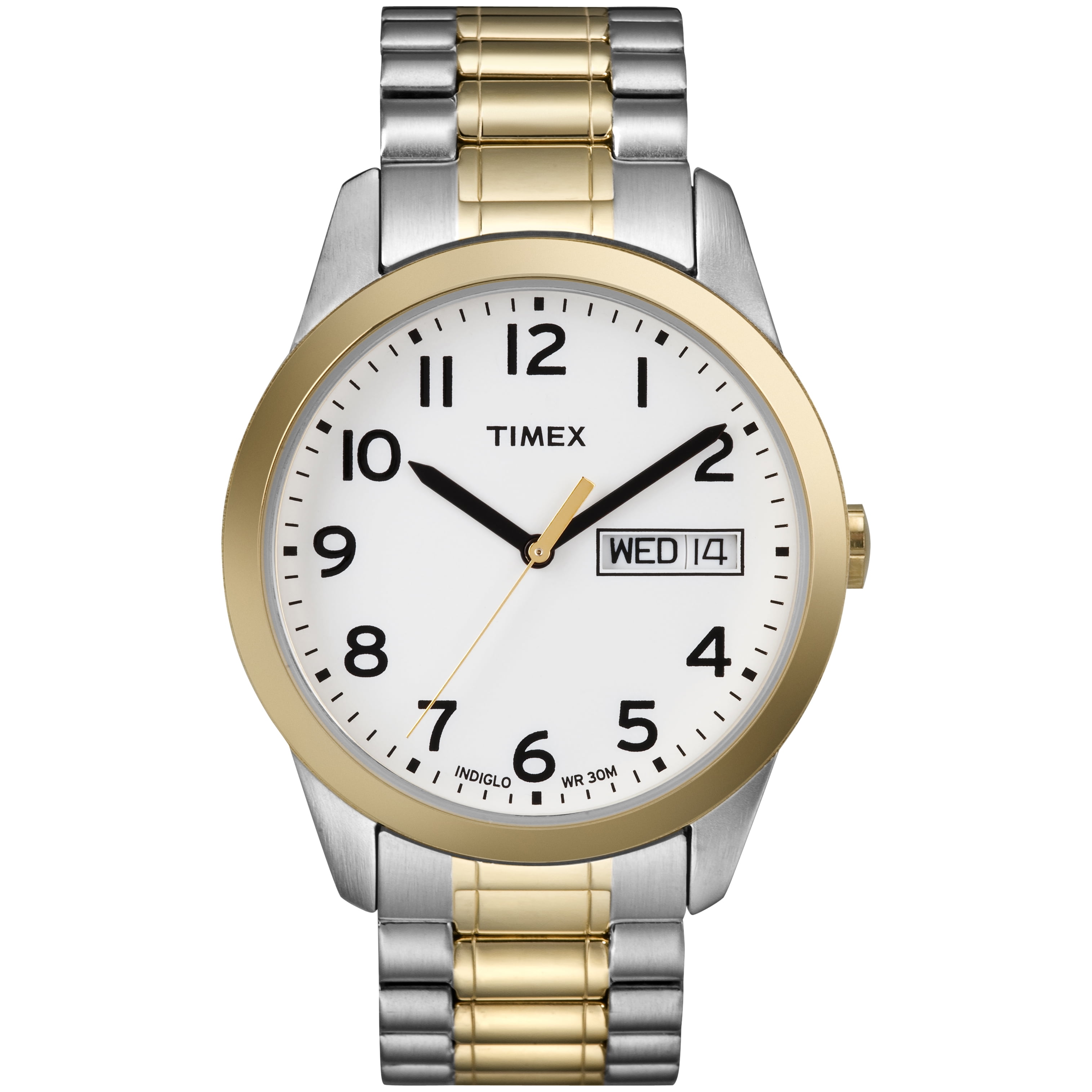 Men's Elevated Classics TwoTone Case White Dial Date Dress Watch