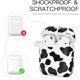 thumbnail image 4 of Funda para AirPods AIRSPO para Apple AirPods 2 y 1 Lindo Piel Protectora de Silicona Negro/Vaca, 4 of 5