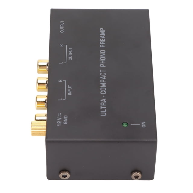 Preamplificador de tocadiscos Phono amplificador Phono Entrada RCA Estéreo negro PP400 para tocadiscos