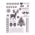 thumbnail image 2 of DPTALR Outil de Tamponnage de Lettres Élan Flocon de Neige Édition Transparente de Noël, 2 of 9