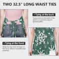 thumbnail image 6 of Green Christmas Snowflake Apron-Garden Aprons for Women with Pockets-Cotton Linen Waterproof Kitchen Cooking Gardening Aprons Adjustable for Kitchen,Cooking,BBQ and Salon 32"x27", 6 of 7
