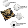 thumbnail image 6 of Acheng Halloween Pillow Covers Halloween Night Moon and Tree Art Print with Black Animal Bat Decorative Throw Pillow Covers Square Pillowcase Outdoor Cushion Cover  24x24in, 6 of 7