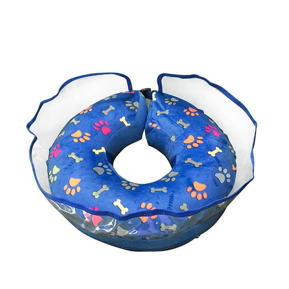 AUQ Dog Cone Versatile Dog Cone Collar Anti-Lick Dirt-Resistant Cat Cone,Blue,S