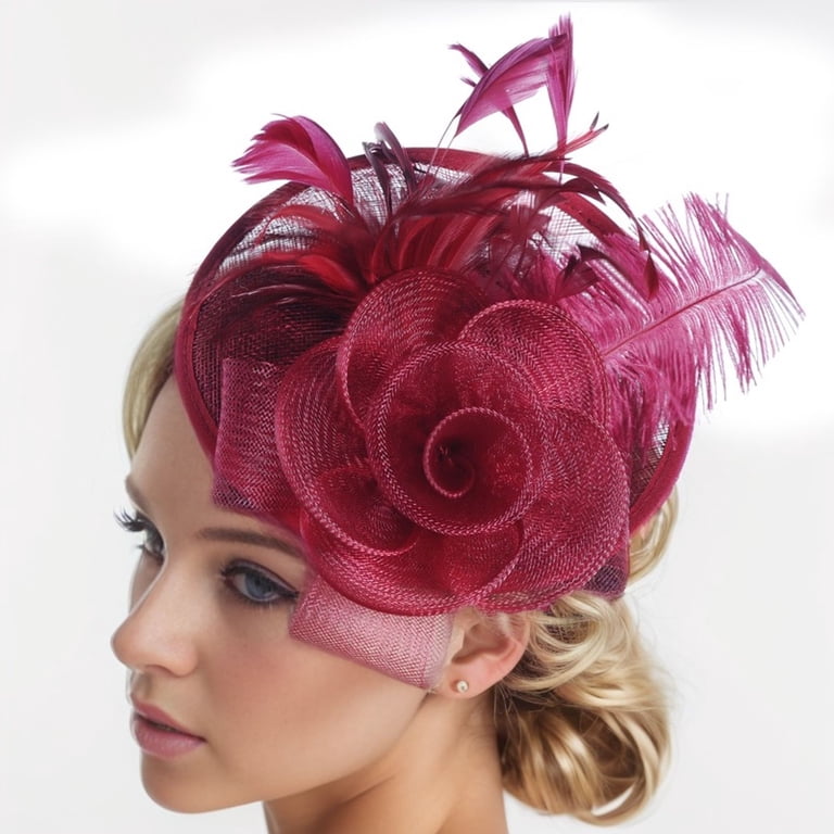 3 PC Burgandy Fabulous Fascinator Cocktail Tea Party Races Church Brun… s-l400.jpg main image 4