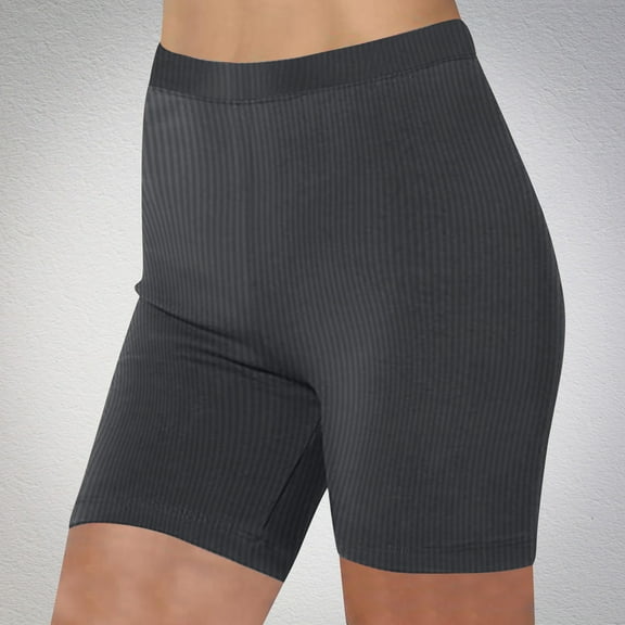 Wiyuqeen Womens Ribbed Knit Legging Shorts Seamless High Waisted Workout Gym Yoga Shorts Comfy Elastic High Waist Tight Shorts